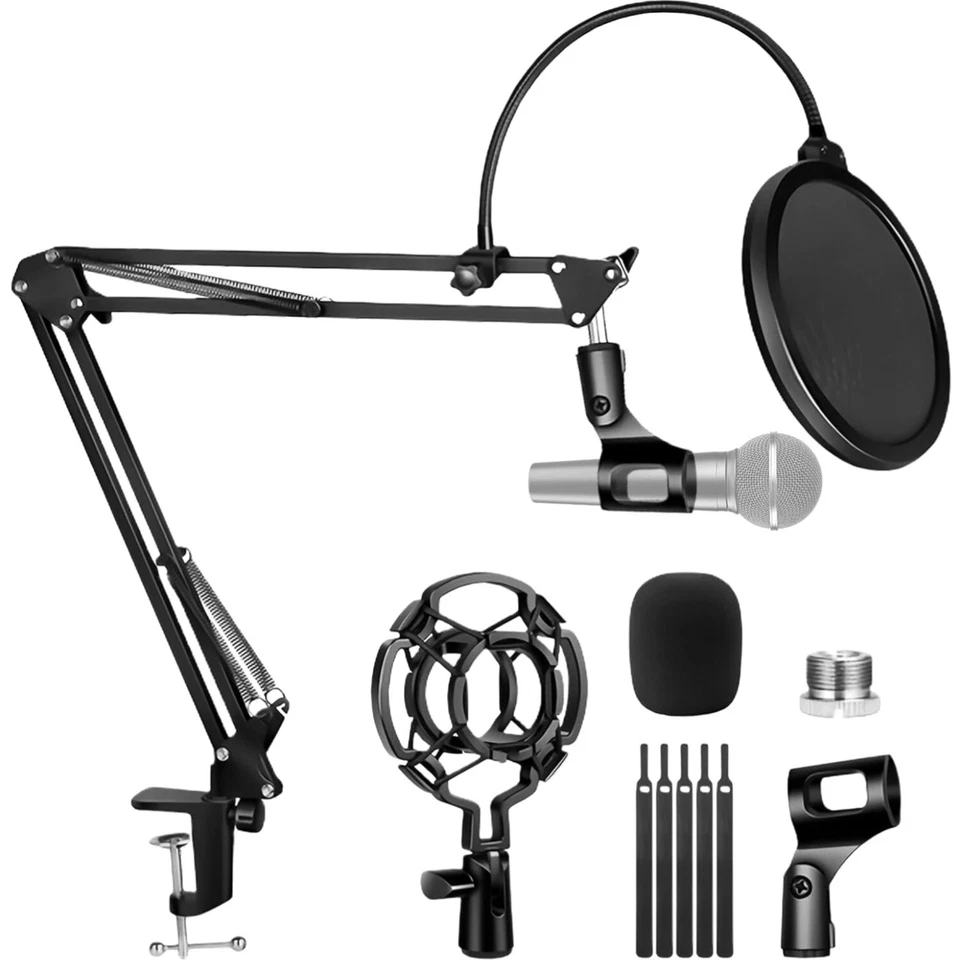 Mikrofonarm Mikrofonständer + Pop-Filter Mikrofon Halterung Tischstativ Mic Arm - Bild 1 von 1