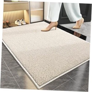 Small Area Rug Berber Rug Indoor Door Mat Entrance Entry Way 2'x3' Cream White - Picture 1 of 7