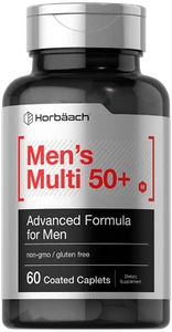 Men's Multivitamin 50 Plus | 60 Caplets | Non-GMO & Gluten Free | by Horbaach - Picture 1 of 8