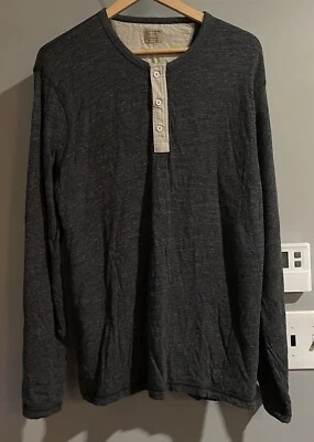 Camisa Lucky Brand Henley Manga Larga Pullover Capa Ropa de Salón Para Hombres Mediana Foto 1 de 4