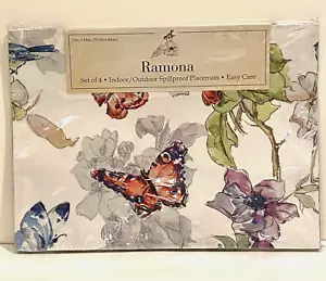 Juego de 4 Papeles Benson Mills Ramona 13 x 18 Florales Fácil Cuidado A Derrames Nuevos - Imagen 1 de 5