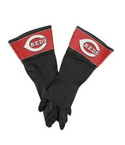 Cinnacinati Reds Team Dish Rubber Gloves MLB Baseball NWT Black Cover