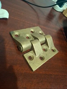 Rare Salvaged Solid Brass Door Hinge, Weight Is 1 Pound, 10oz, 4"×4"  - Picture 1 of 14