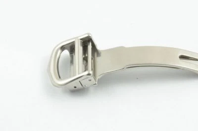 Cartier Leather Bracelet Folding Clasp 16mm Steel Deployment Clasp - Image 1 of 3