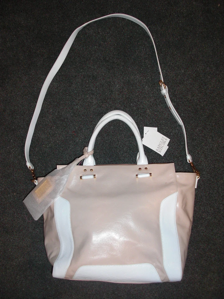 Bolso de Mano Badgley Mischka Arlene Soft Shine 952332 Latte/blanco Bicolor Foto 1 de 4