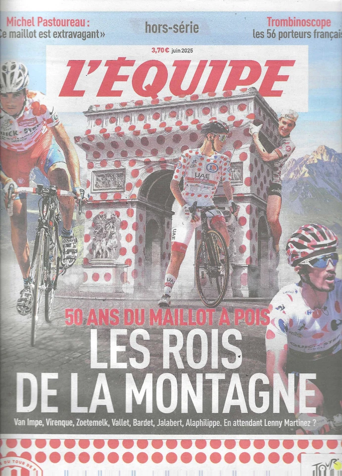 L'EQUIPE HORS SERIE-JUIN 2025-Les rois de la montagne-50 ans du maillot à pois - Photo 1/1