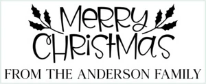 Merry Christmas Stamp with Custom Name | Spread Festive Joy | Printy 4914 - Picture 1 of 2