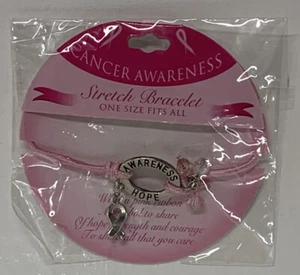 Brustkrebs Stretch Armband "Awareness Hope" Einheitsgröße - Bild 1 von 2