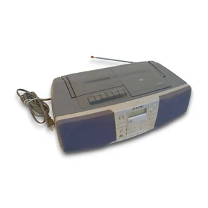 Sony Boombox CFD-S38, Mega Bass Port, CD Radio Cassette-Corder 120V W/O Remote - Picture 1 of 4