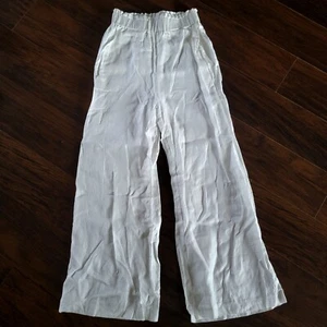 EUC Little Lies 100% Linen High Rise Wide Leg Trousers Summer Beach Lounging XS - Picture 1 of 12