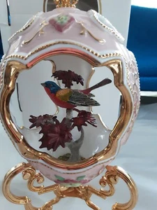 Franklin Mint House Of Faberge Pink Egg W. Stand - Picture 1 of 7