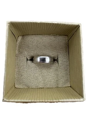 White Gold Wedding Band 10K - Image 1 of 4