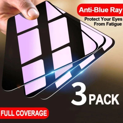 3 Pack Screen Protector Anti-Blue Light For iPhone 15 Pro Max 14 13 12 - Image 1 of 4