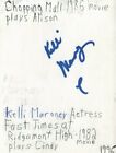 Carte index signée autographiée signée actrice Kelli Maroney Fast Times at Ridgemont