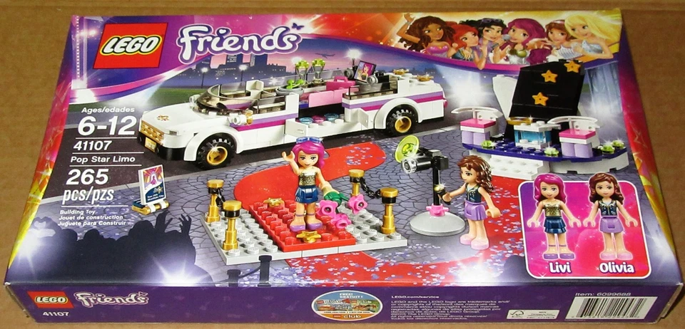 LEGO 41107 FRIENDS ~ LIMUSINA ESTRELLA DEL POP ~ NISB Alfombra Roja LIVI OLIVIA Retirada Foto 1 de 4