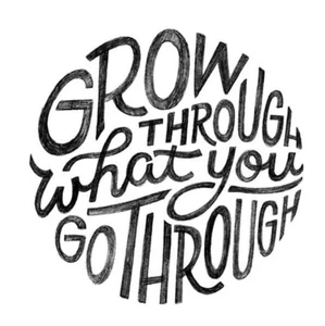 Grow Through What You Go Through White Vinyl Decal Sticker - Foto 1 di 1