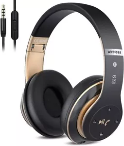 Bluetooth Kopfhörer Over Ear Kabellos 5 EQ-Modi HiFi Stereo Wireless Headse FR - Bild 1 von 11