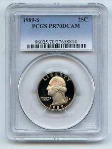 1989 S 25C Washington Quarter Proof PCGS PR70DCAM - Picture 1 of 1