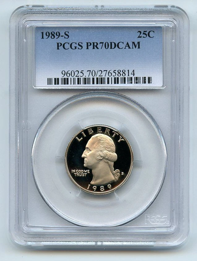 1989 S 25C Washington Quarter Proof PCGS PR70DCAM - Image 1 of 1