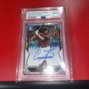 2023 Bowman Chrome Cristofer Torin #CPA-CT Prospect Auto Speckle 299 PSA 10 - Foto 1 di 2