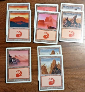 9x Mountain Basic Land - LP/MP - Juego de caja Battle Royale - Magic The Gathering - Imagen 1 de 2