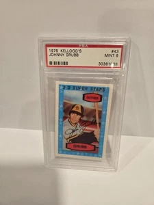 Kellogg's 3-D Super Stars 1975 Johnny Grubb PSA 9 como nuevo #43 - Imagen 1 de 2