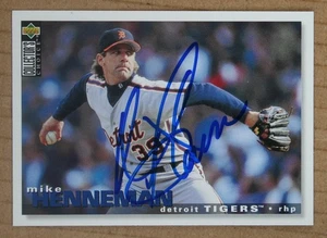 AUTOGRAPHED - Mike Henneman Upper Deck #468 Detroit Tigers 1995 MLB - Picture 1 of 2