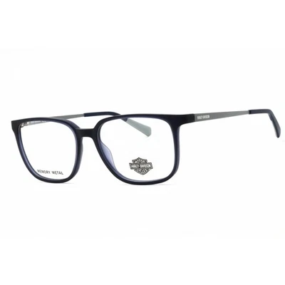 Мужские очки Harley Davidson матовая синяя квадратная оправа с полным ободком HD50068 091 - Изображение 1 из 2
