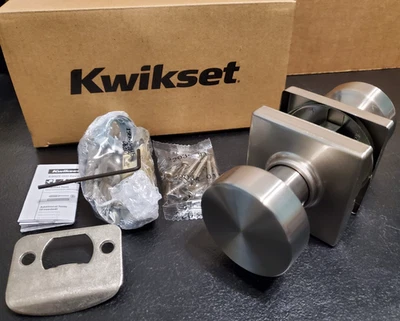 Kwikset Pismo Passage perilla de puerta cuadrada níquel satinado 97209-144 - NUEVO - CANTIDAD DISPONIBLE Foto 1 de 4