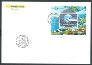 2008 ITALIA FDC POSTE ITALIANE FOGLIETTO NEL BLU DIPINTO NO TIMBRO ARRIVO - FB - Picture 1 of 1