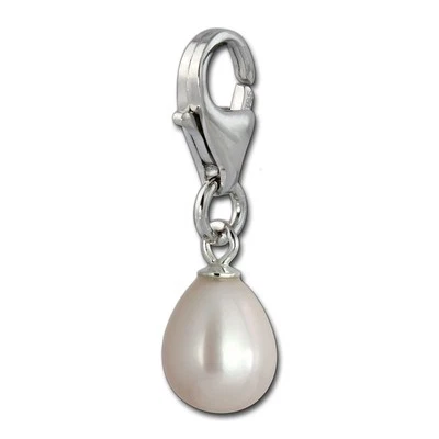 SilberDream Charm 925 Echt Silber Armband Anhänger Tropfen Perle FC237W - Bild 1 von 4