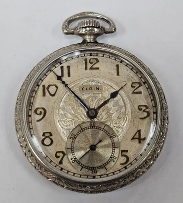 Elgin 303 12s 7j 1930 Open Face PW Supreme IWC Co. GP Case [115WEB] - Image 1 of 4