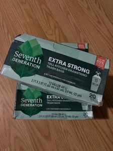 3 - Seventh Generation Extra Strong Tall Kitchen Drawstring Trash Bags 13 Gallon - Picture 1 of 6