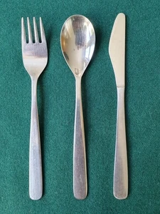 British Airways Airline Cutlery x 3 by UP (Feb 1988) Stainless Steel Aeronautica - Picture 1 of 3