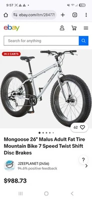 26" Mountain Bike Malus Mongoose 7speed Switch Disc Brakes Precision Speed New - Image 1 of 4