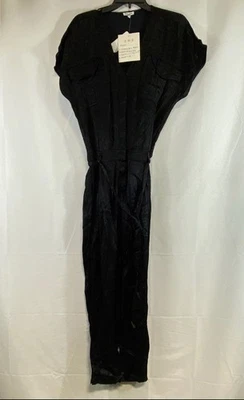 Espléndido Mono Para Mujer Negro Sólido Todas las Temporadas XS Vestido Nuevo Con Etiquetas Elegante Foto 1 de 4