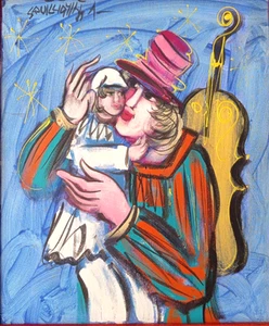 ♥ ANTONIO SQUICCIARINI ÖL AUF LEINWAND EINZIGARTIGES WERK 50X60 cm Gemälde Bari - Bild 1 von 5