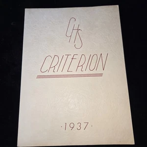 1937 CENTRAL HIGH SCHOOL YEARBOOK THE CRITERION, BRIDGEPORT CONNECTICUT - Picture 1 of 13