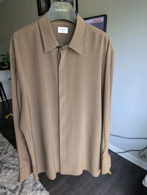 Camisa Saint Laurent Lunares Seda Crepe De Shine Foto 1 de 4