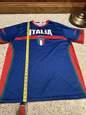 Vintage Men’s XL Champro Blue Italia Jersey Italy Soccer Forza Azure #20 - Image 1 of 4