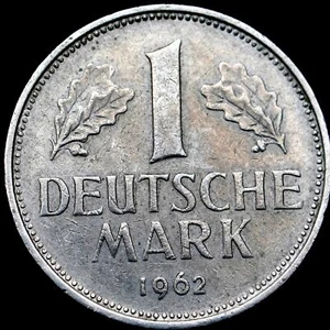 1962D Germany 1 Mark Coin, km110 - Nice Coin ๐ฉ๐ช Free Shipping! ๐ ๐บ - Picture 1 of 5