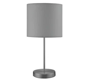 Flint Grey Satin Stick Table Lamp Metal Stick Light Bedroom, Living Room - Picture 1 of 4