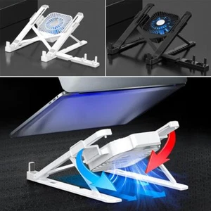 Foldable Desk Tablet Mount Bracket Cooler Fan Stand for 11-17 inch - Photo 1/14