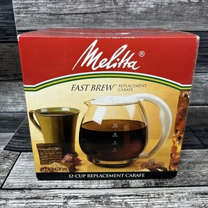 Caraffa in vetro 12 tazze Melitta Fast Brew nuova con scatola ricambio modello MEFBCFB, MEFBCFW - Foto 1 di 4