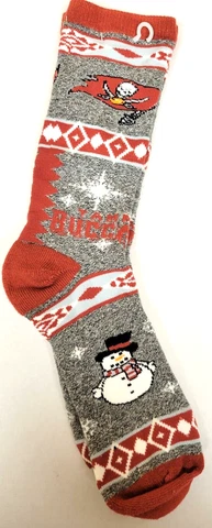 NFL Tampa Bay Buccaneers Ugly Sweater Socks, New (HOLIDAY BLANKET - SNOWMAN) Cover