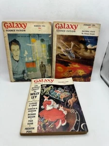 GALAXY SCIENCE FICTION  1950's (Lot of 3) - Imagen 1 de 8
