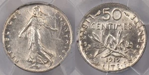 France 1919 50 Centimes PCGS MS 62 Gad-420 F-190 PI0144 combine shipping - Picture 1 of 5