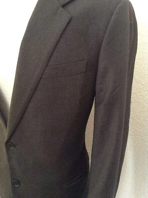 DKNY MEN’S GREY PINSTRIPE 2 BUTTON WOOL & SILK SPORT COAT MADE IN ITALY SZ 44R - Image 1 of 4