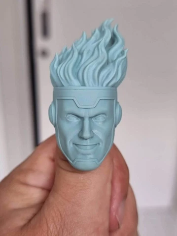 1/6 scale Firestorm head sculpt (needs putty or tacky to fit neck peg) Cover