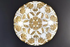 Meissen porcelain ceremonial bowl plate relief gilded Pfeiffer period 1st Choice - Picture 1 of 9